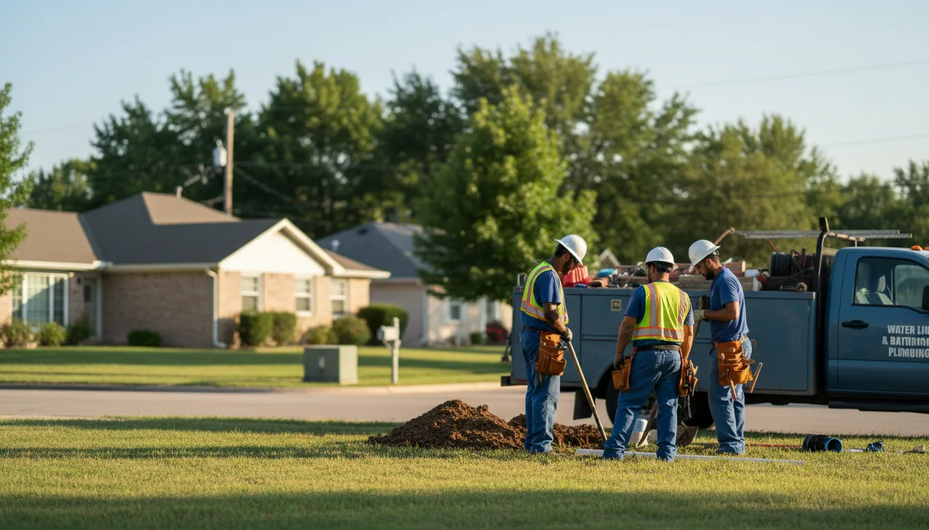 Residential water line and bathroom plumbing service in Parkman, OH